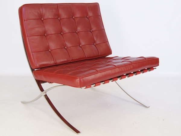 Barcelona chair - Dark red