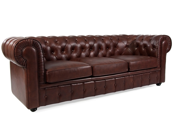 Chesterfield Sofa 3 Seater - Brown