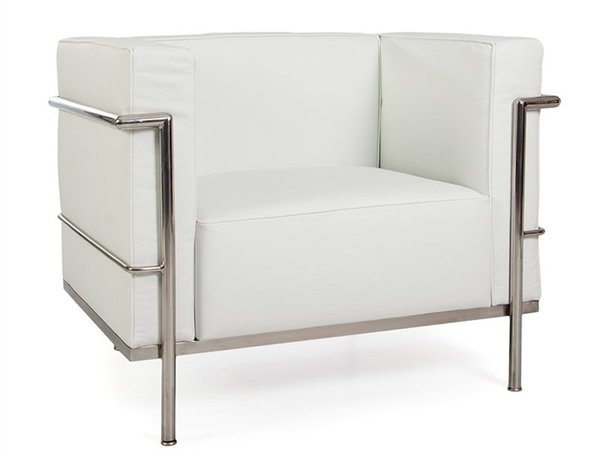 LC2 Chair Large Le Corbusier - White