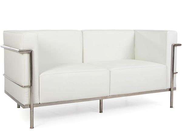 LC2 Le Corbusier 2 Seater Large-White