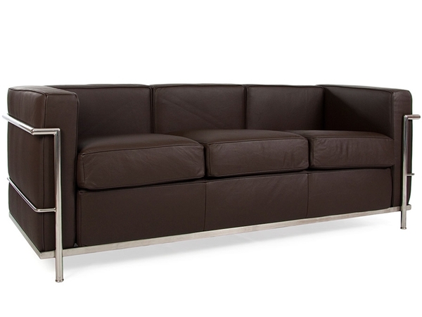 LC2 Le Corbusier 3 Seater - Brown