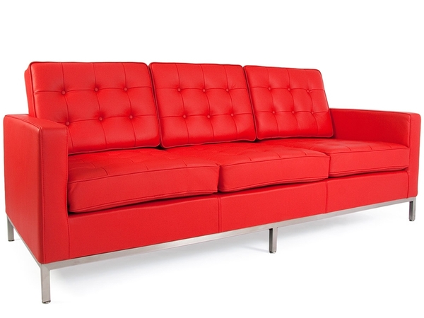 Lounge Knoll 3 Seater - Red
