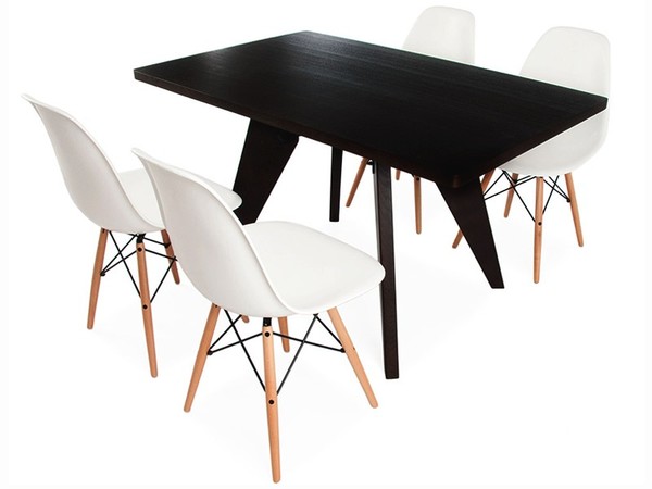 Prouvé table and 4 chairs