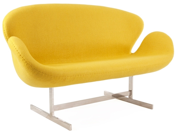 Swan 2 seater Arne Jacobsen - Yellow