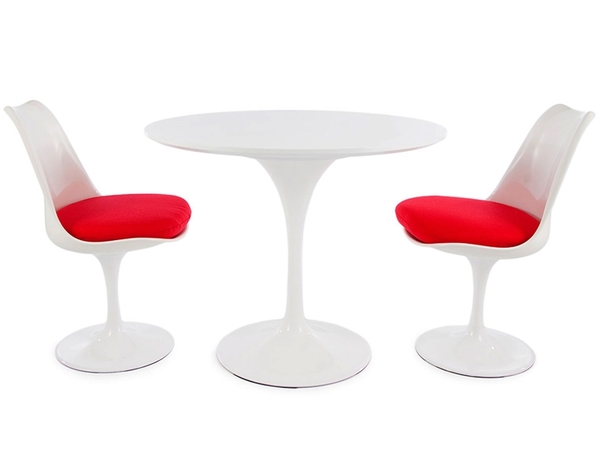 Tulip table Saarinen and 2 chairs