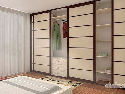 Wardrobe System with Wooden Uprights