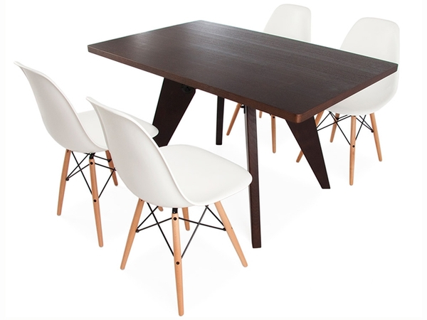 Prouvé table and 4 chairs